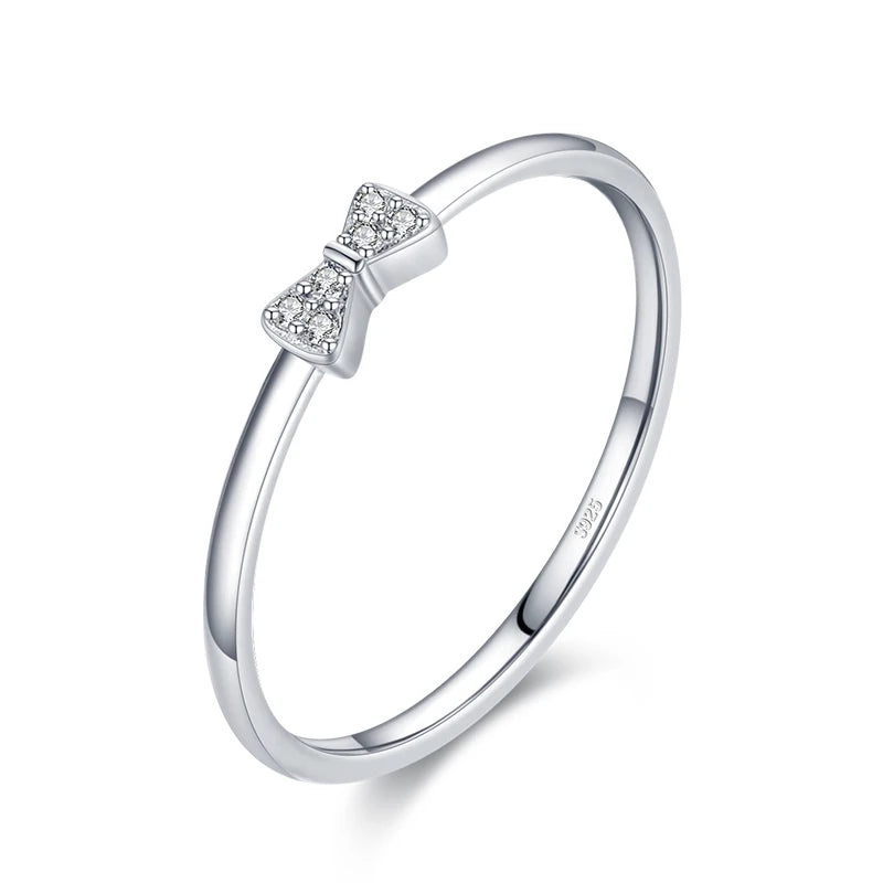 Modian 925 Sterling Silver Simple Square Clear CZ Ring – Elegant Wedding &amp; Engagement Jewelry