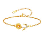 Cubic Zirconia Daisy Flower Bracelet – 3D Delicate Friendship Jewelry 🌼
