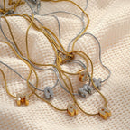 Zircon Initial Alphabet Pendant Necklace