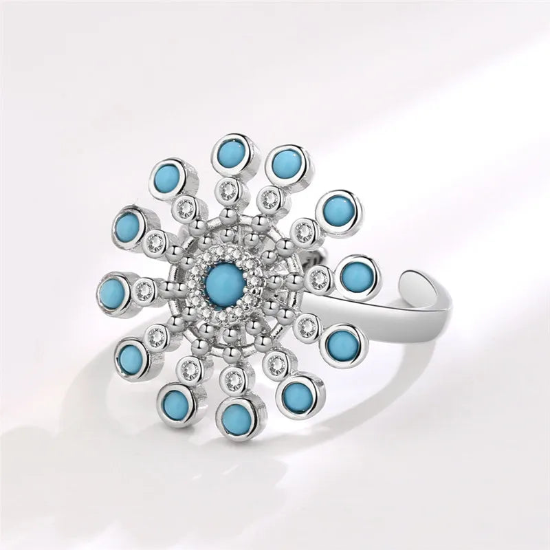 Fashion Beads Anxiety Ring – Crystal Butterfly, Star & Moon Spinner Ring 🌸✨