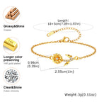 Cubic Zirconia Daisy Flower Bracelet – 3D Delicate Friendship Jewelry 🌼