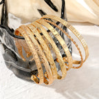 7 Pcs/Set Punk Gold Color Bracelets for Women