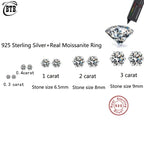 Silver GRA Certified 0.5-3CT Real Moissanite Earrings