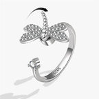 Fashion Beads Anxiety Ring – Crystal Butterfly, Star & Moon Spinner Ring 🌸✨