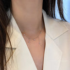 Silver Zircon Star Necklace