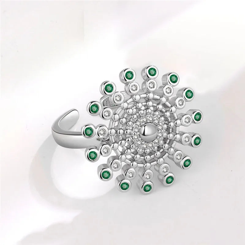 Fashion Beads Anxiety Ring – Crystal Butterfly, Star & Moon Spinner Ring 🌸✨