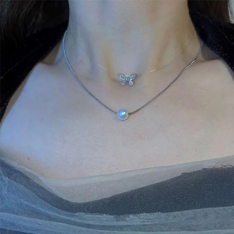 Trendy Kpop Pearl Bead Choker Necklace – Gothic Gold Chain for Women