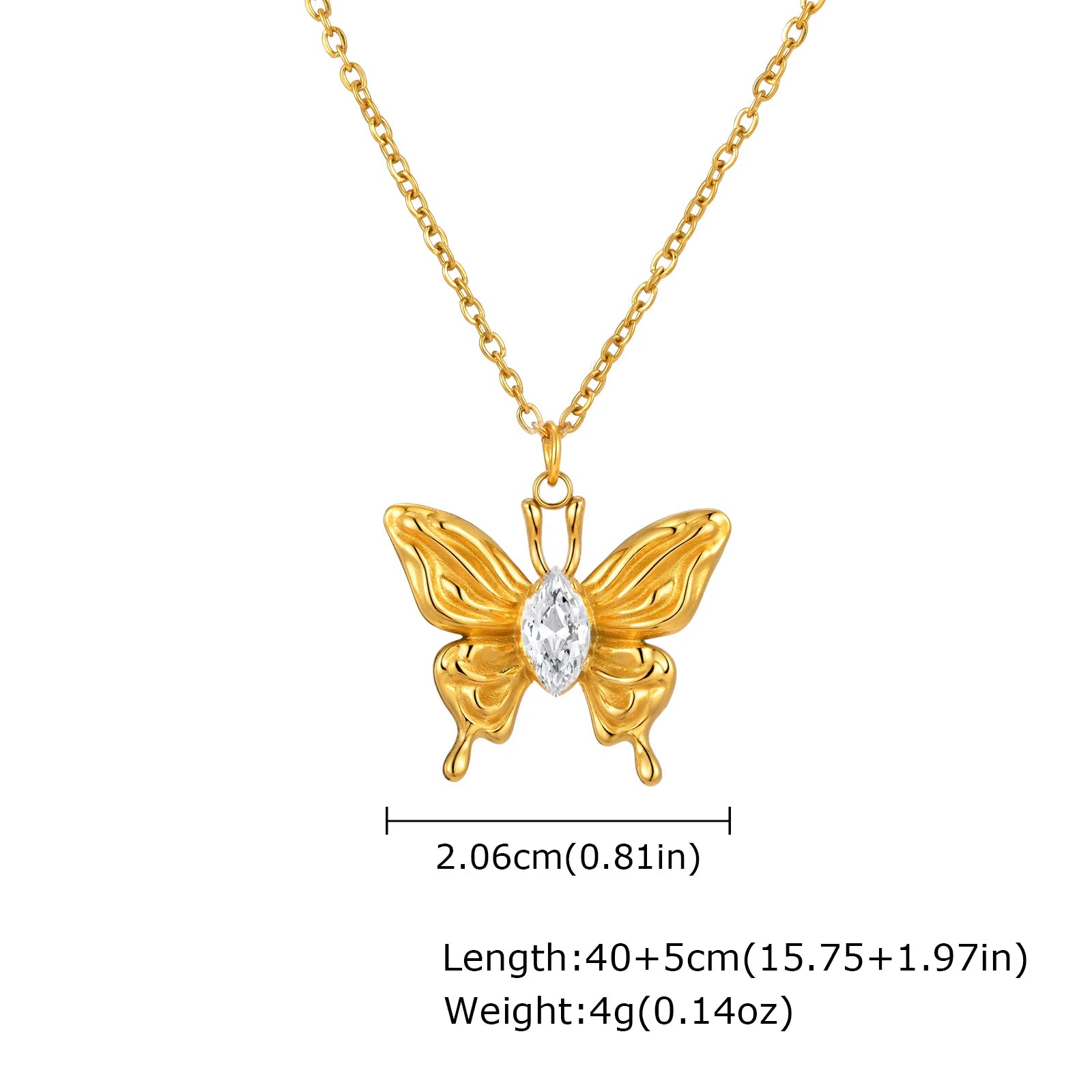 Zirconia Butterfly Bow Stud Earrings – Delicate Gold-Plated Fashion Jewelry